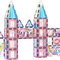 חלקי מגנט להרכבה בתלת מימד 100 חלקים Playmager - טירת הממתקים