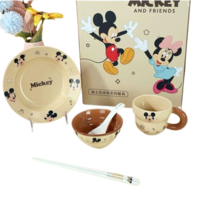 طقم عشاء من السيراميك من ديزني مكون من 6 قطع - ميكي ماوس