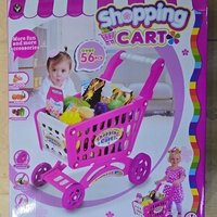 عربة سوبرماركت للأطفال  مع 56 ملحقات
