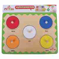 פאזל כפתור מבית Pit Toys - הכרת 5 צבעים