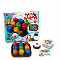 2 ב-1 מבוך חפרפרת לילדים - משחק לוח זיכרון והיגיון