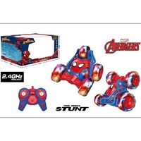 מכונית ספיידרמן פעלולים אורות כחול אדום