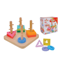 השחלת צורות בסיבוב מעץ pit toys
