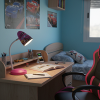 מנורת שולחן לילדים עם דמות מהסרט 