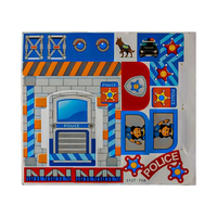 مجموعة مكعبات بناء الشرطة، 50 قطعة  بلاستيك