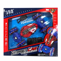מכונית פעלולים על שלט בעיצוב ספיידרמן (360° Stunt Torsion Car / Super Car)