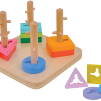 השחלת צורות בסיבוב מעץ pit toys