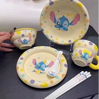 طقم طبقًا، وعاءً، كوبًا، وملعقة ستيتش - STICH