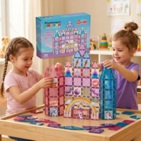 חלקי מגנט להרכבה בתלת מימד 100 חלקים Playmager - טירת הממתקים