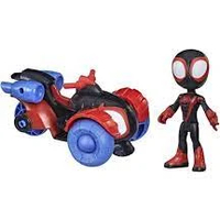 ספיידי דמות מיילס מוראלס + מכונית משוך וסע - SPIDEY