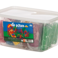 בצק צבעוני 18 יח' בקופסא מלבנית