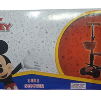 קורקנט טויסט  3 גלגלים מיקי - עם מושב + ידית דחיפה