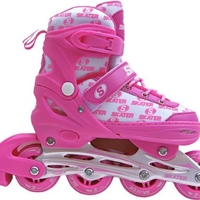 גלגלים - רולר בליידס Skater - צבע כחול/ורוד