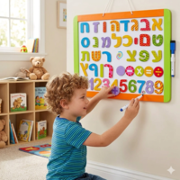 לוח תלייה מגנטי מחיק אותיות ומספרים - Pit Toys