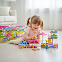 مجموعة مكعبات حديقة 52 قطعة  بلاستيك -