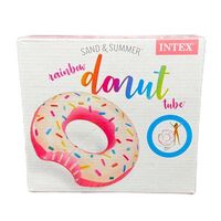 عجلة قابلة للنفخ للبحر والمسبح بتصميم دونات من إنتكس، موديل 56265