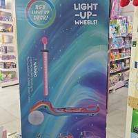 קורקינט 3 גלגלים רחבים עם אורות  (ירוק / כחול / ורוד / סגול)