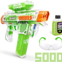 بندقية كرات الجل + 5000 كرة جل مضيئة في الظلام ونظارات X-Shot NightStrike