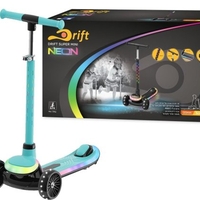 קורקינט סופר מיני נאון 3 גלגלים לילדים מבית Drift - צבע כחול