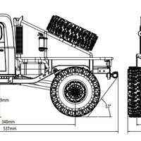 מכונית זחלן סלעים – ROCHOBBY 1:10 Atlas 4×4 Off-Road Truck 2S צהוב