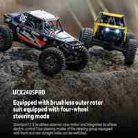מכונית זחלן UCX2405PRO 1/24 4X4 Rc Crawler, 2S Battery, RTR אדום