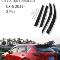 מגני רוח בהדבקה מבית Falcon עבור מאזדה CX-5 שנת 2017+ עם פס ניקל (8 חלקים)