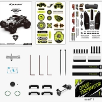 מכונית מונסטר – Rlaarlo Omni-Terminator Carbon Fiber RTR Brushless 3S 1/10 שחור
