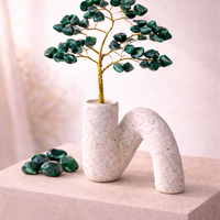 עץ קריסטלים דקורטיבי במבחר אבנים טבעיו