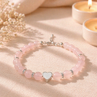 צמיד אבן רוז קוורץ