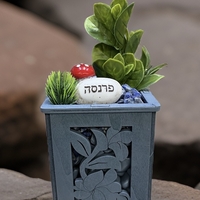 עציץ קריסטל בכלי לייזר קטן