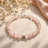 צמיד אבן רוז קוורץ