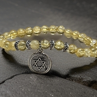 צמיד מגן דוד מאבני קריסטל סיטרין