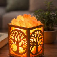 מנורת מלח בכלי לייזר עץ החיים