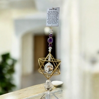 תפילת הדרך לרכב מגן דוד 6/18 סמ במבחר סוגי קריסטל