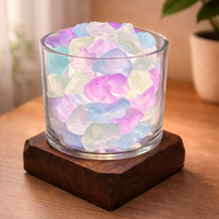 מנורת זכוכית צבעונית מעוצבת