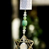 תפילת הדרך לרכב מגן דוד 6/18 סמ במבחר סוגי קריסטל