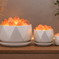 סט שלישיית מנורות מלח הימלאיה