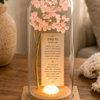 עץ החיים מאבן קריסטל  רוז קוורץ לשנה של אהבה