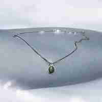 תליון כסף עם אבן עין החתול (קריסובריל)