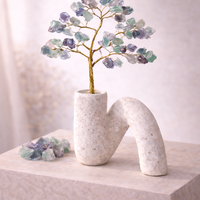 עץ קריסטלים דקורטיבי במבחר אבנים טבעיו