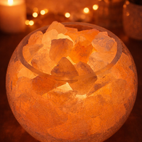 מנורת מלח בכלי זכוכית ענק