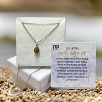 שרשרת עם תליון קריסטל טייגר איי (עין הנמר)