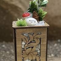 עציץ קריסטל בכלי לייזר קטן