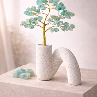 עץ קריסטלים דקורטיבי במבחר אבנים טבעיו