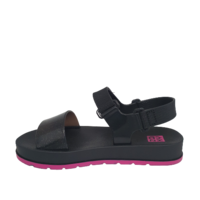 סנדלי גומי לילדות ZAXY זקסי שחור ורוד