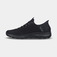 SKECHERS Summits SLIP-IN WIDE סקצ'רס גברים סליפ-אין רחב שחור