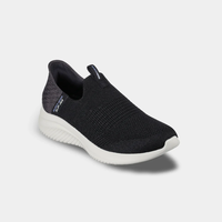 SKECHERS Slip in Ultra Flex 3.0 - Cozy Streak סקצ'רס נשים נעלי סליפ אין שחור לבן