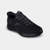 SKECHERS Summits SLIP-IN WIDE סקצ'רס גברים סליפ-אין רחב שחור
