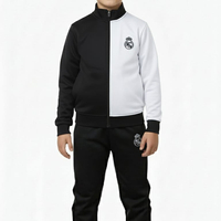 חליפות כדורגל ארוכות לילדים - מדריד שחור לבן