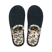 REEF COZY SLIPPER SNOW LEOPARD ריף נעלי בית שחור נשים